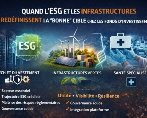 Quand l’ESG et les infrastructures redéfinissent la “bonne” cible chez les fonds d’investissement 15 Quand l’ESG et les infrastructures redéfinissent la “bonne” cible chez les fonds d’investissement, succession et transmission d'entreprise Suisse